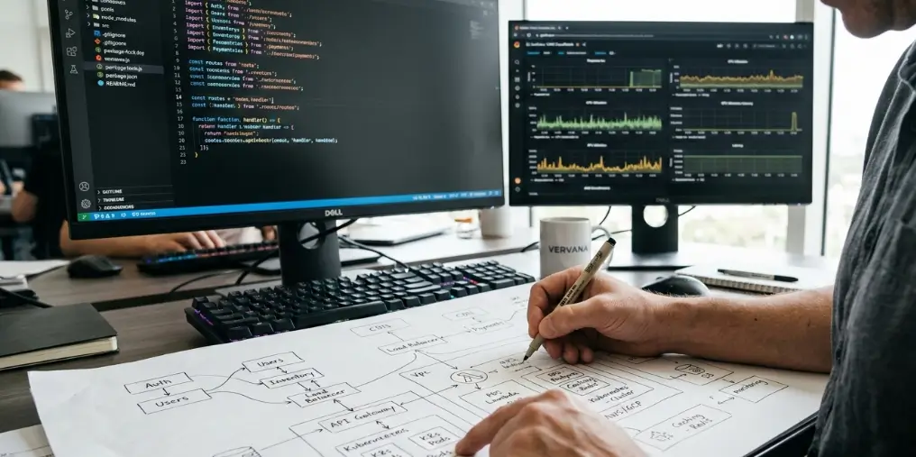 Vervana team collaborating on digital architecture and software engineering